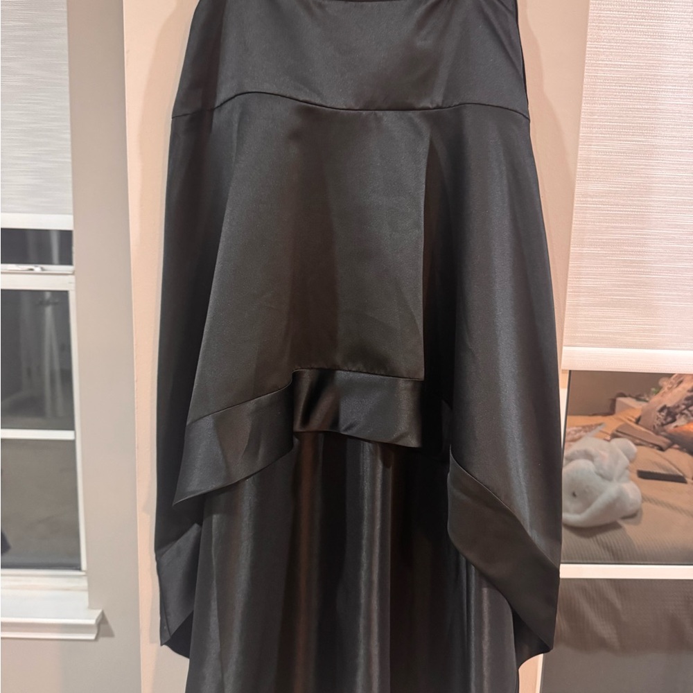 Cynthia Rowley Black Satin Dress